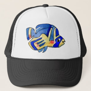Cartoon Butterfly Blauer Fisch Truckerkappe