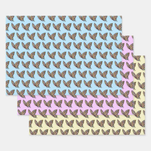Cartoon Butterfly Geschenkpapier Set