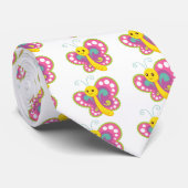 Cartoon Butterfly Krawatte (Gerollt)