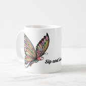 Cartoon Butterfly Personalisiert Kaffeetasse (Vorderseite Links)