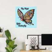 Cartoon Butterfly Personalisiert Poster (Heimbüro)