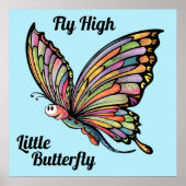 Cartoon Butterfly Personalisiert Poster (Vorne)