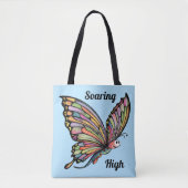 Cartoon Butterfly Personalisiert Tasche (Vorderseite)
