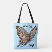 Cartoon Butterfly Personalisiert Tasche (Rückseite)