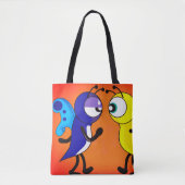 Cartoon Butterfly Tasche (Vorderseite)