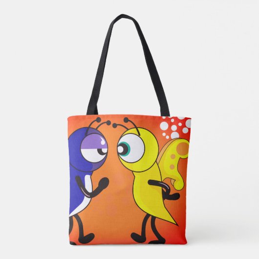 Cartoon Butterfly Tasche (Rückseite)