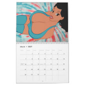 Cartoon Button-Oben Kalender 2014 (Mär 2027)