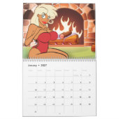 Cartoon Button-Oben Kalender 2014 (Jan 2027)