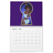 Cartoon Button-Oben Kalender 2018 (Feb 2026)