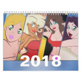 Cartoon Button-Oben Kalender 2018 (Titelbild)