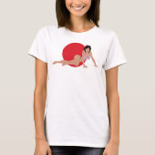 Cartoon Button-Oben T-Shrit T-Shirt (Vorderseite)
