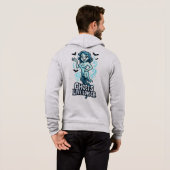 Cartoon Button-Up-Ghost - Ghosts Live länger Hoodie (Schwarz voll)
