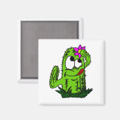 Cartoon Cactus Magnet (Vorderseite/Rückseite)