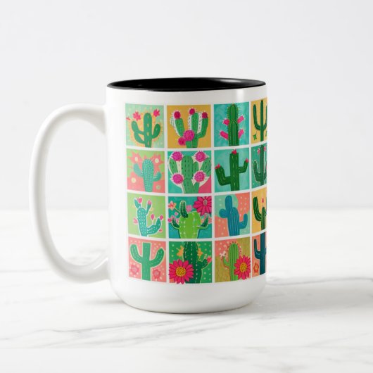 Cartoon Cactus Tasse (Links)