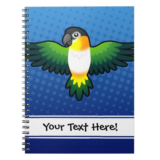 Cartoon-Caique/Lovebird/Pionus/Papagei Notizblock (Vorderseite)