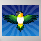 Cartoon Caique / Lovebird / Pionus / Papagei Poster (Vorne)