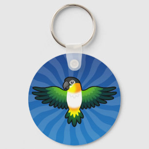 Cartoon Caique / Lovebird / Pionus / Papagei Schlüsselanhänger