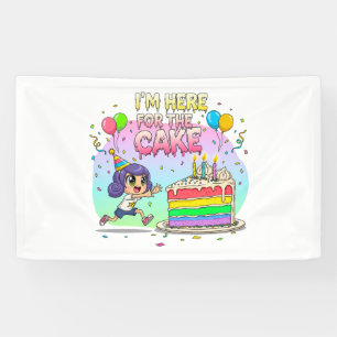 Cartoon Cake Lover-Niedliche Geburtstag-Geschenk Banner