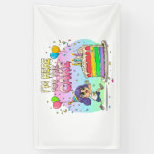 Cartoon Cake Lover-Niedliche Geburtstag-Geschenk Banner (Vertikal)