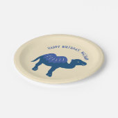 Cartoon Camel Birthday Party Personalisiert Pappteller (Schrägansicht)