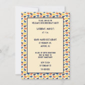 Cartoon Camel Blue Bactrian 2 Humps Custom Einladung (Rückseite)