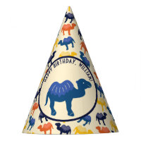 Cartoon Camel Blue Bactrian 2 Humps Personalisiert