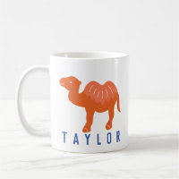Cartoon Camel Orange Bactrian 2 Humps Personalisie