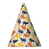 Cartoon Camel Orange Bactrian 2 Humps Personalisie Partyhütchen (Rechts)