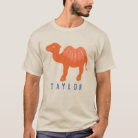 Cartoon Camel Orange Bactrian 2 Humps Personalisie