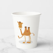Cartoon Camel Smiling Desert Animal Character Pappbecher (Vorderseite)