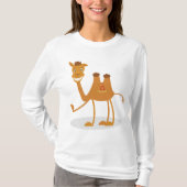 Cartoon Camel Smiling Desert Animal Character T-Shirt (Vorderseite)