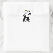 Cartoon Camp Panda Runder Aufkleber (Tasche)