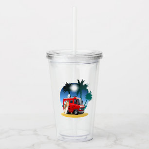 Cartoon Camper Acryltrinkbecher