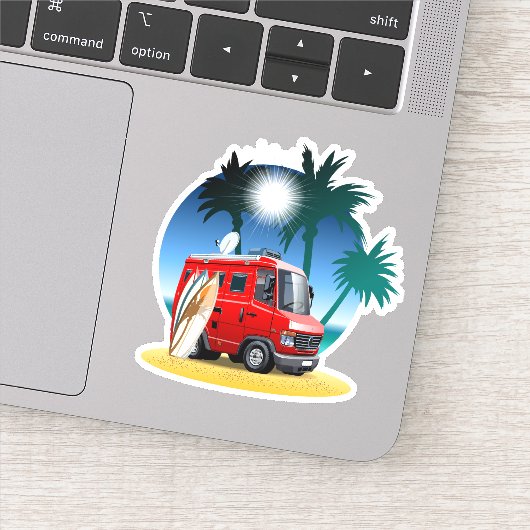 Cartoon Camper Aufkleber (Detail)