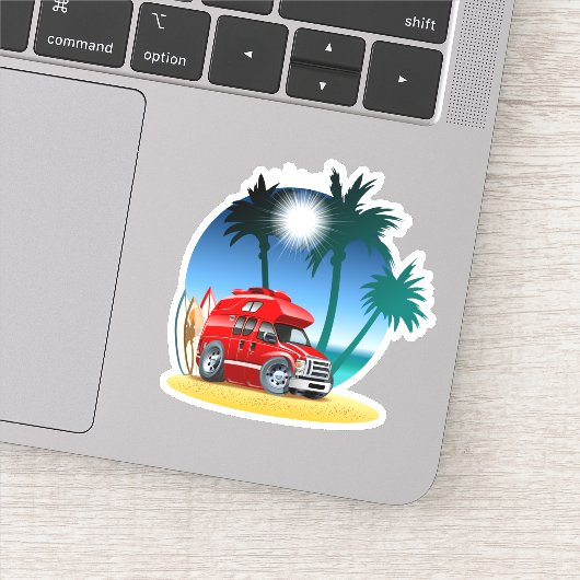 Cartoon Camper Aufkleber (Detail)