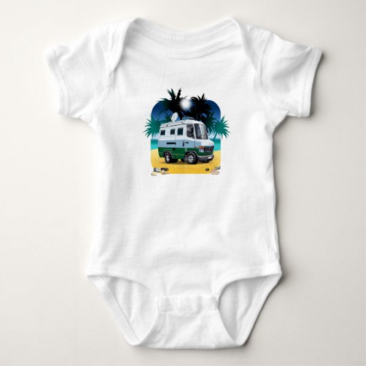 Cartoon Camper Baby Strampler (Vorderseite)