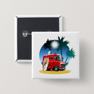 Cartoon Camper Button