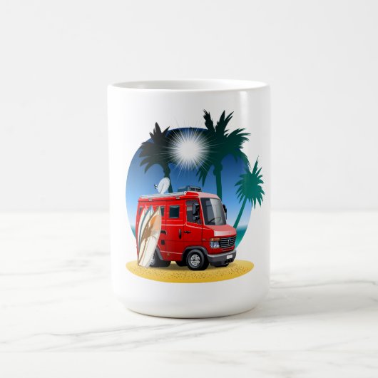 Cartoon Camper Kaffeetasse (Mittel)