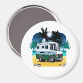 Cartoon Camper Magnet (Vorderseite/Rückseite)