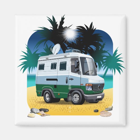 Cartoon Camper Magnet (Vorne)