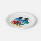 Cartoon Camper Pappteller (Schrägansicht)