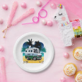 Cartoon Camper Pappteller (Party)