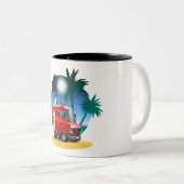 Cartoon Camper Zweifarbige Tasse (VorderseiteRechts)