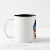 Cartoon Camper Zweifarbige Tasse (Links)