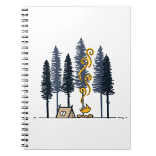 Cartoon Camping Notizblock