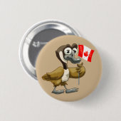 Cartoon Canada Goose Button (Vorne & Hinten)