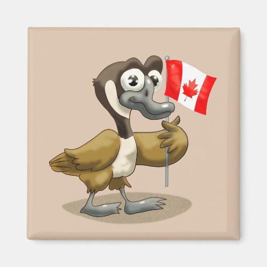 Cartoon Canada Goose Magnet (Vorne)