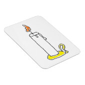 Cartoon Candle Holiday Candlestick Design Magnet (Rechte Seite)
