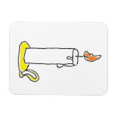 Cartoon Candle Holiday Candlestick Design Magnet (Horizontal)