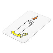 Cartoon Candle Holiday Candlestick Design Magnet (Linke Seite)